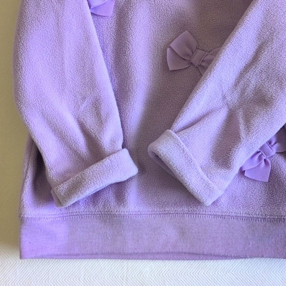 child of mine lavender bow fleece sweatshirt 12 months baby girl - Picture 4 of 5